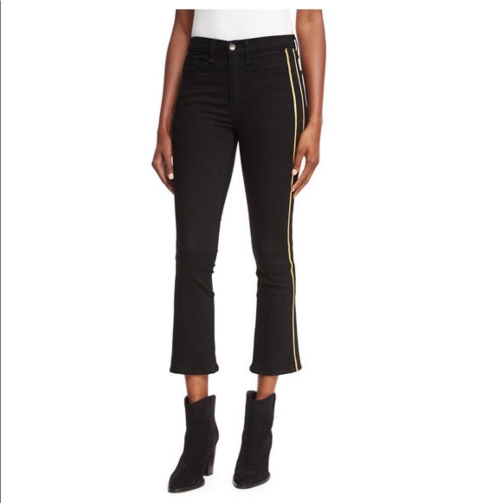 Veronica Beard Carolyn Baby Boot Stripe Crop 27